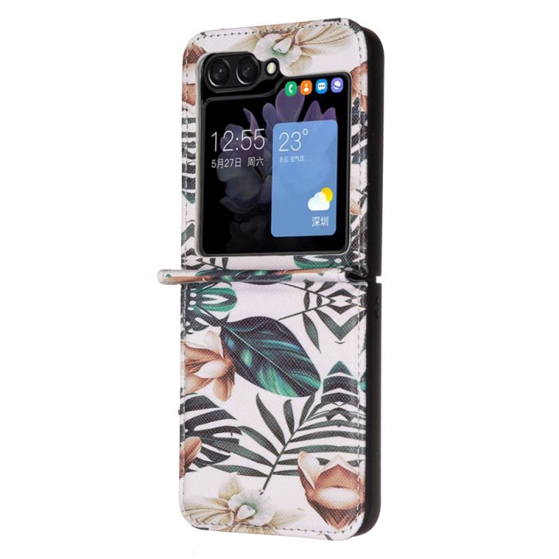Etui Samsung Galaxy Z Flip 6 Liście I Kwiaty