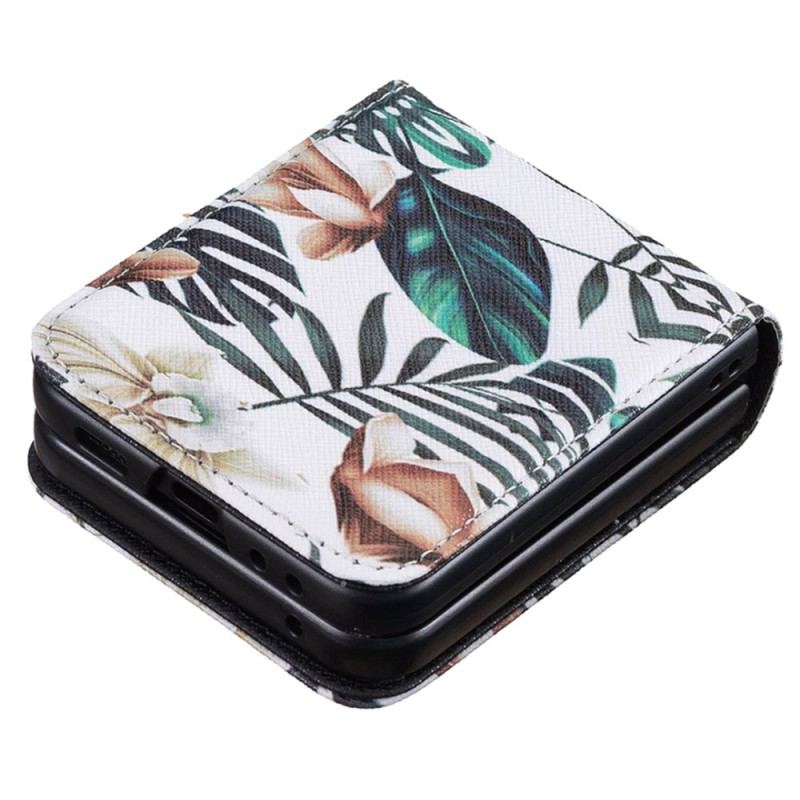 Etui Samsung Galaxy Z Flip 6 Liście I Kwiaty