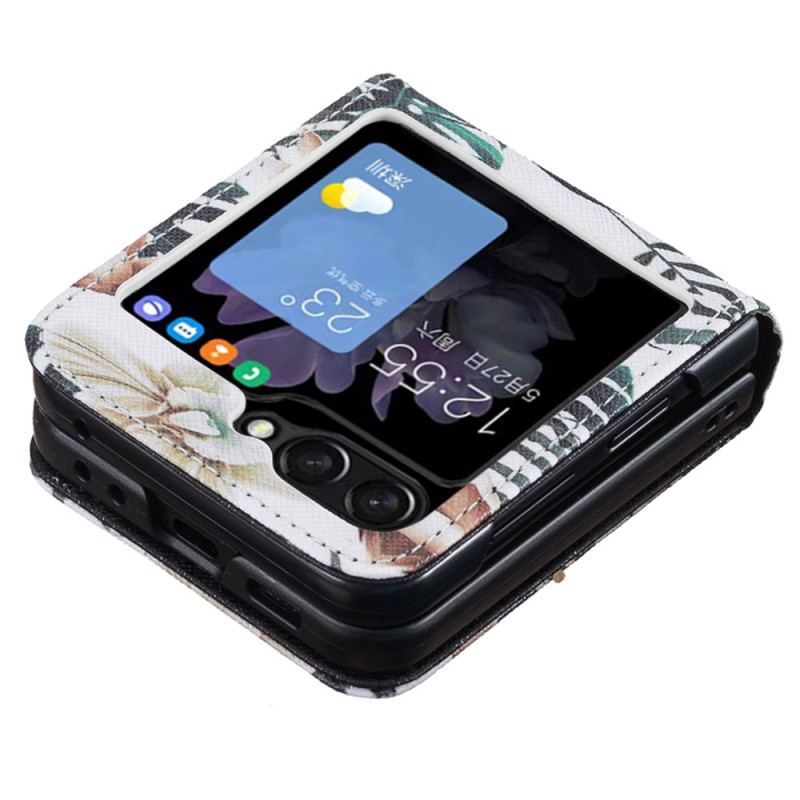 Etui Samsung Galaxy Z Flip 6 Liście I Kwiaty