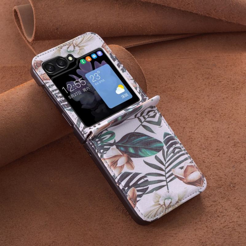Etui Samsung Galaxy Z Flip 6 Liście I Kwiaty