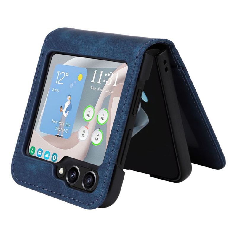 Etui Samsung Galaxy Z Flip 6 Etui Na Karty Z Efektem Skóry