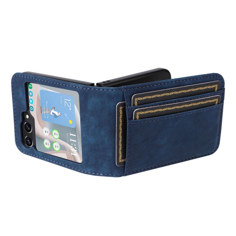 Etui Samsung Galaxy Z Flip 6 Etui Na Karty Z Efektem Skóry