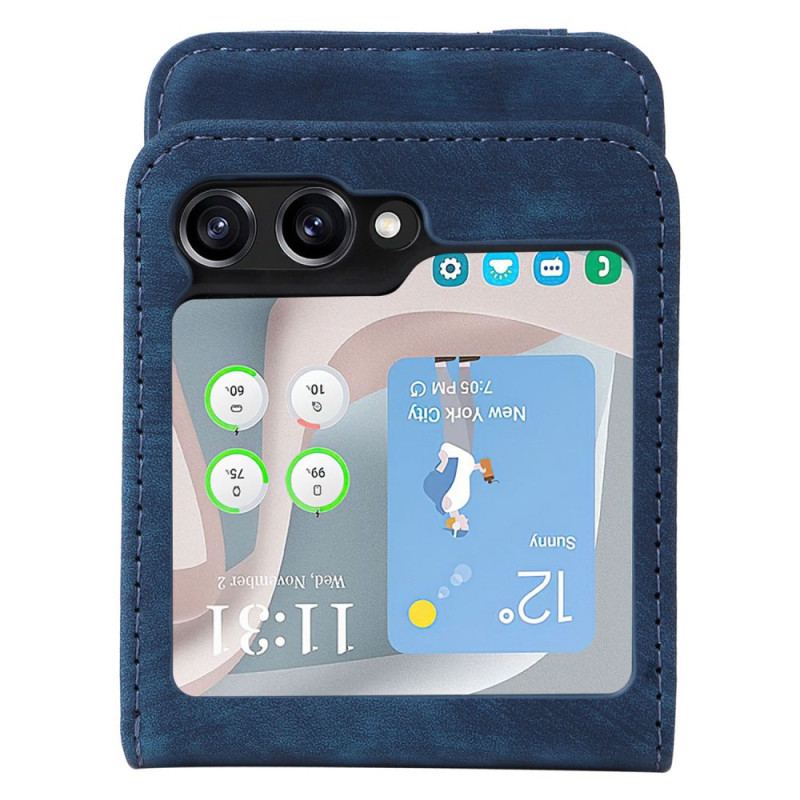Etui Samsung Galaxy Z Flip 6 Etui Na Karty Z Efektem Skóry
