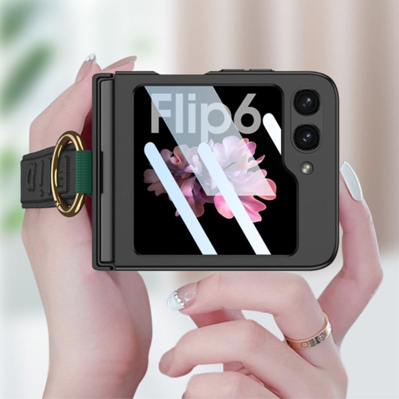 Etui Samsung Galaxy Z Flip 6 Pierścień I Pasek Podtrzymujący Gkk
