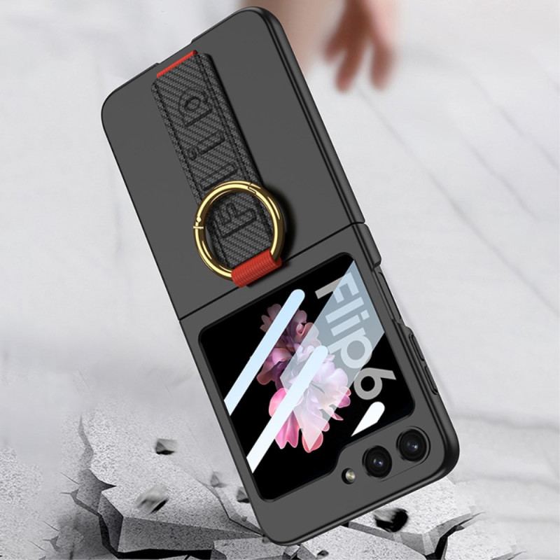 Etui Samsung Galaxy Z Flip 6 Pierścień I Pasek Podtrzymujący Gkk