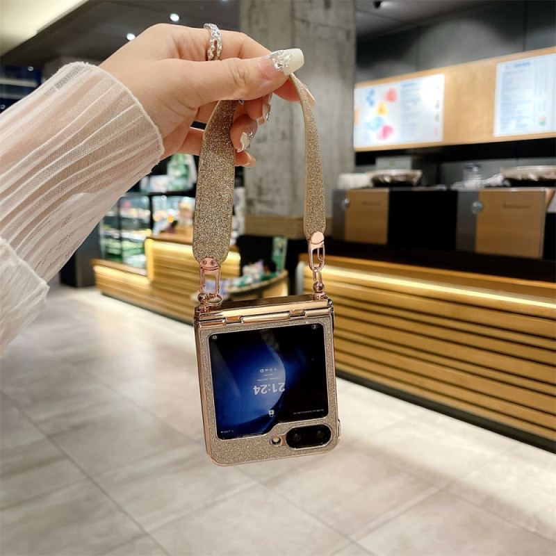 Futerały Samsung Galaxy Z Flip 6 Etui Na Telefon Fantazyjny Kryształ Górski I Smycz