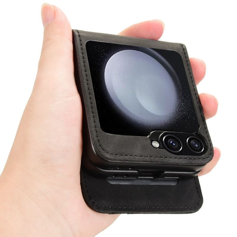 Futerały Samsung Galaxy Z Flip 6 Etui Na Telefon Skórzane Etui Na Karty
