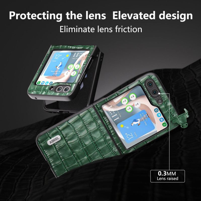 Futerały Samsung Galaxy Z Flip 6 Etui Na Telefon Tekstura Krokodyla Premium