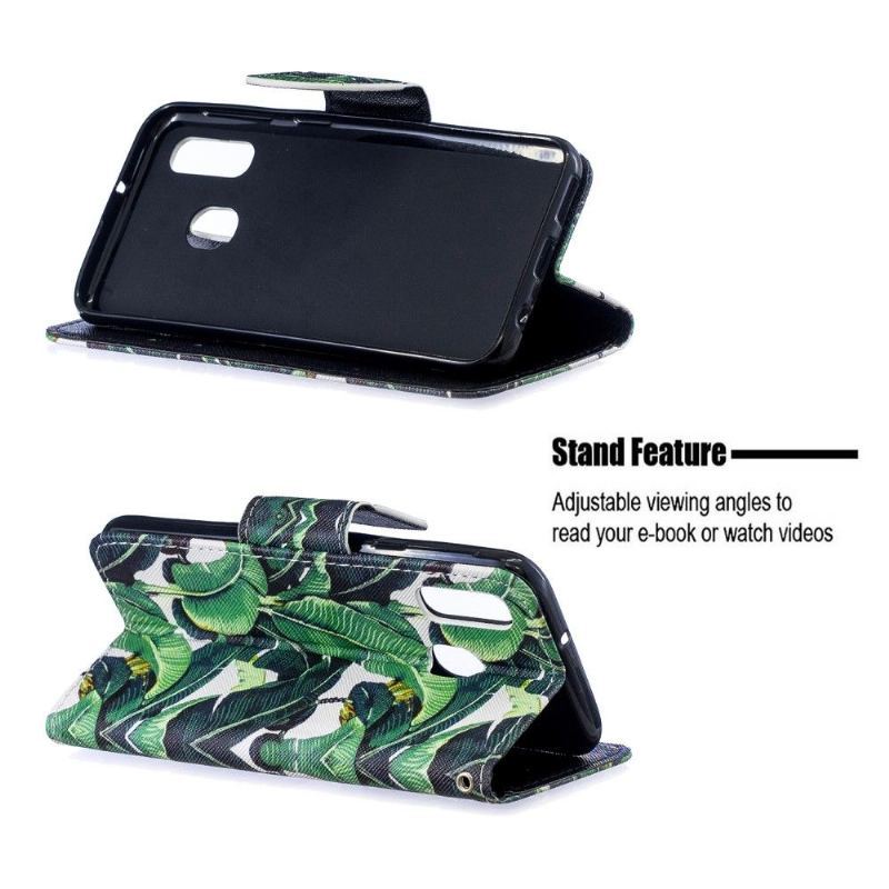 Etui Folio do Samsung Galaxy A41 Liście Bananowe
