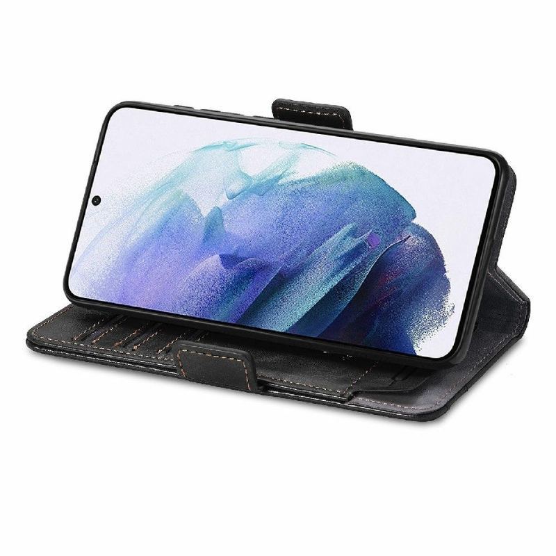Etui Folio do Samsung Galaxy S21 5G Classic Skórzany Futerał Odwróć Biznes