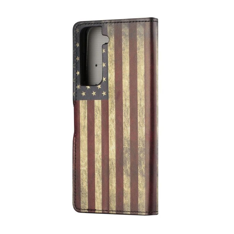 Etui Folio do Samsung Galaxy S21 5G Vintage American Flag