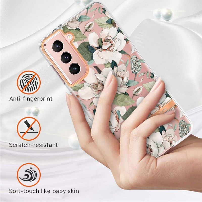 Futerały do Samsung Galaxy S21 5G Gardenia Biały Kwiat