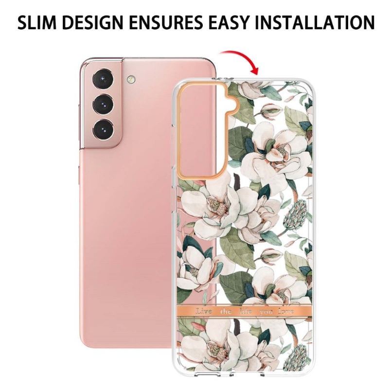 Futerały do Samsung Galaxy S21 5G Gardenia Biały Kwiat