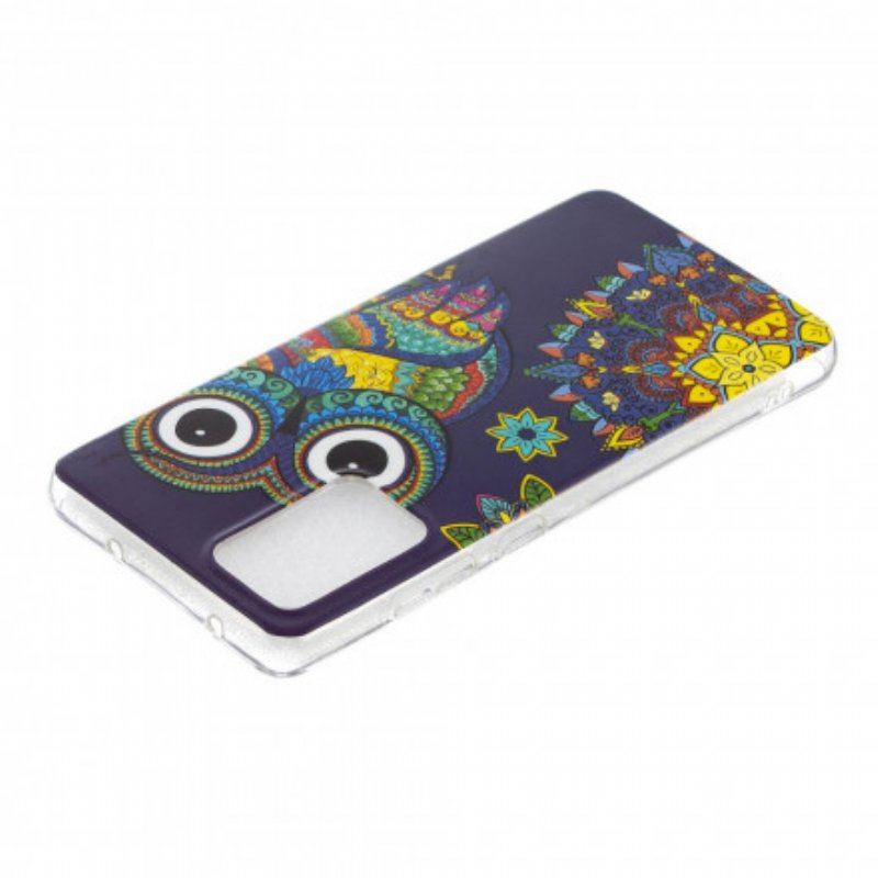 Etui do Samsung Galaxy A52 4G / A52 5G / A52s 5G Fluorescencyjna Mandala Sowa