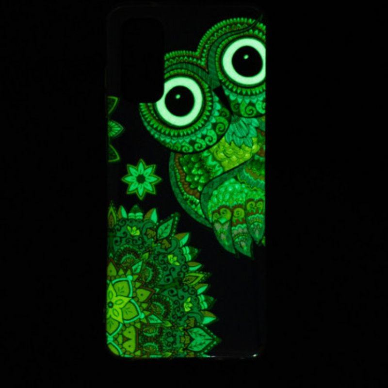 Etui do Samsung Galaxy A52 4G / A52 5G / A52s 5G Fluorescencyjna Mandala Sowa
