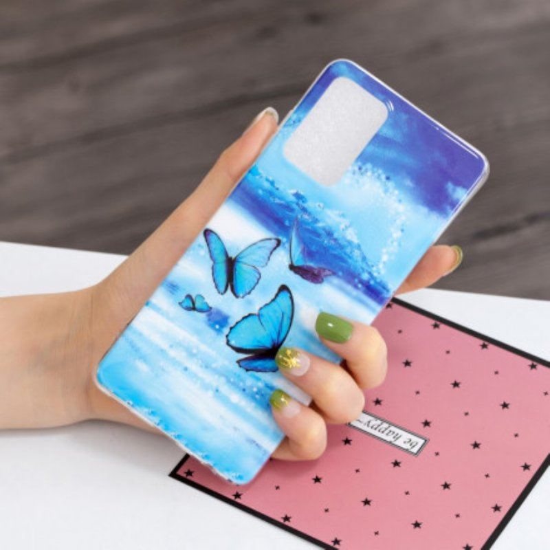 Etui do Samsung Galaxy A52 4G / A52 5G / A52s 5G Seria Fluorescencyjnych Motyli