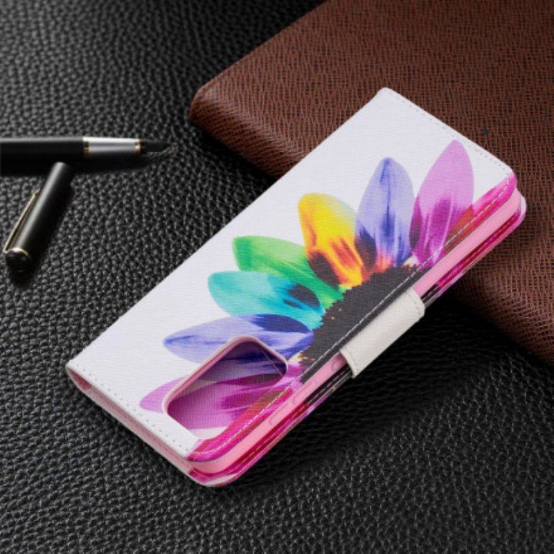 Etui Folio do Samsung Galaxy A52 4G / A52 5G / A52s 5G Akwarela Kwiat