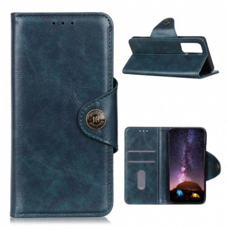 Etui Folio do Samsung Galaxy A52 4G / A52 5G / A52s 5G Błyszcząca Imitacja Skóry Khazneh