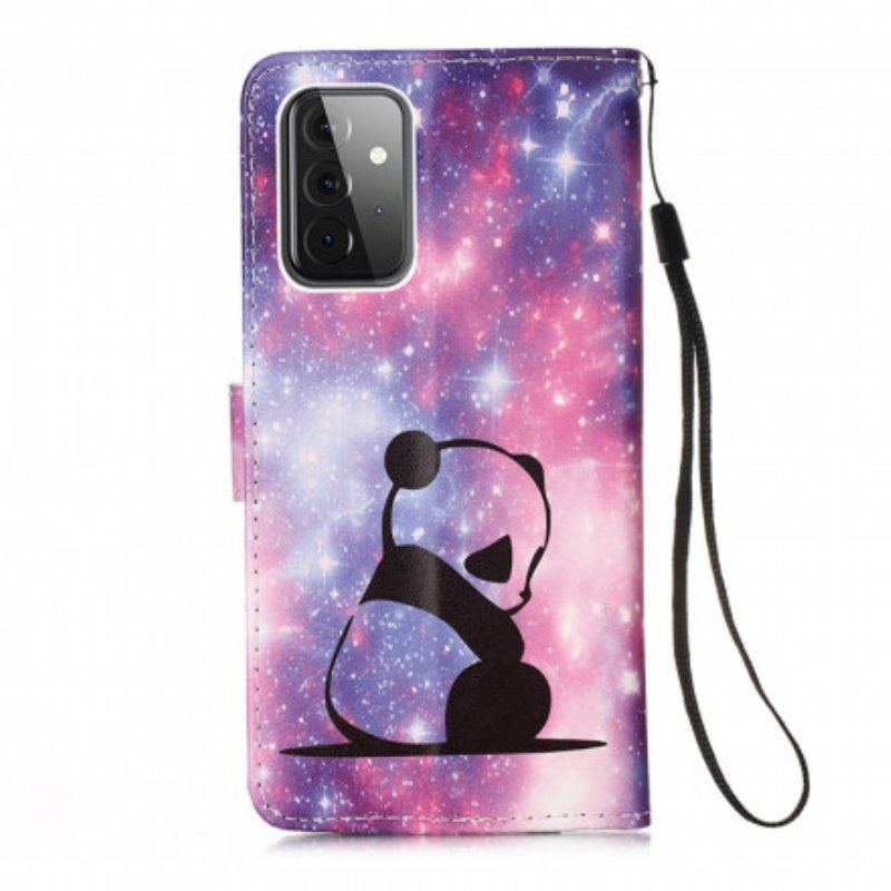 Etui Folio do Samsung Galaxy A52 4G / A52 5G / A52s 5G Galaktyka Pandy