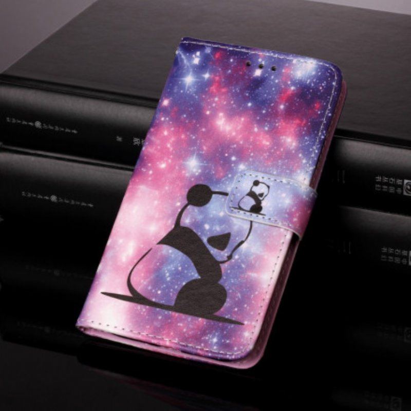 Etui Folio do Samsung Galaxy A52 4G / A52 5G / A52s 5G Galaktyka Pandy