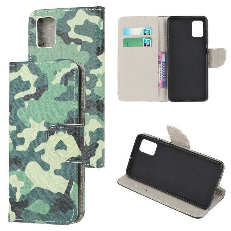 Etui Folio do Samsung Galaxy A52 4G / A52 5G / A52s 5G Kamuflaż Wojskowy