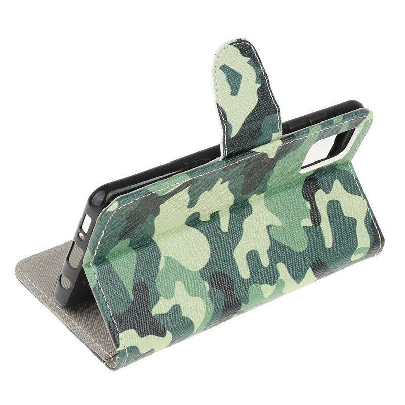 Etui Folio do Samsung Galaxy A52 4G / A52 5G / A52s 5G Kamuflaż Wojskowy
