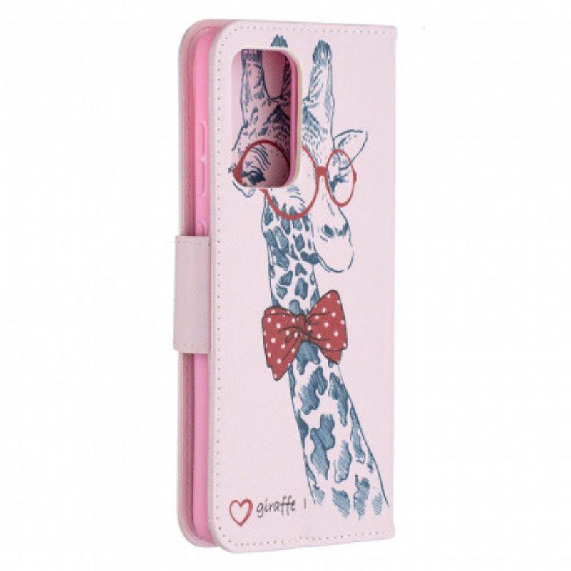 Etui Folio do Samsung Galaxy A52 4G / A52 5G / A52s 5G Mądra Żyrafa