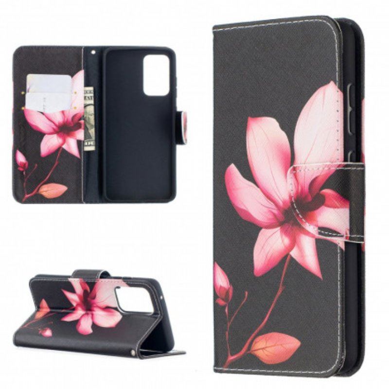 Etui Folio do Samsung Galaxy A52 4G / A52 5G / A52s 5G Różowy Kwiat