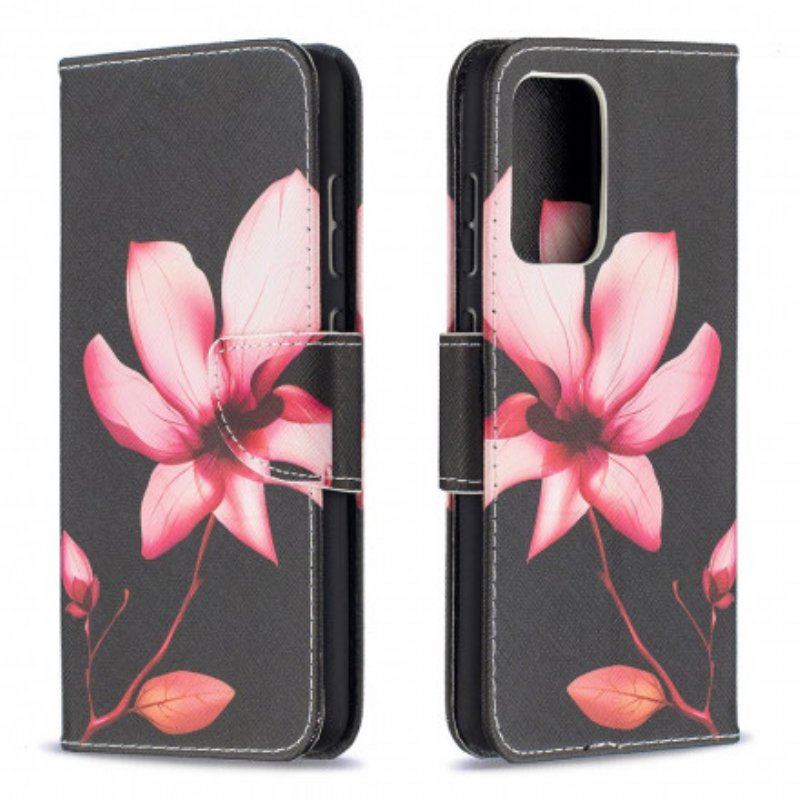 Etui Folio do Samsung Galaxy A52 4G / A52 5G / A52s 5G Różowy Kwiat