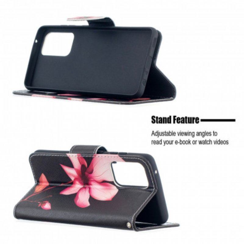 Etui Folio do Samsung Galaxy A52 4G / A52 5G / A52s 5G Różowy Kwiat