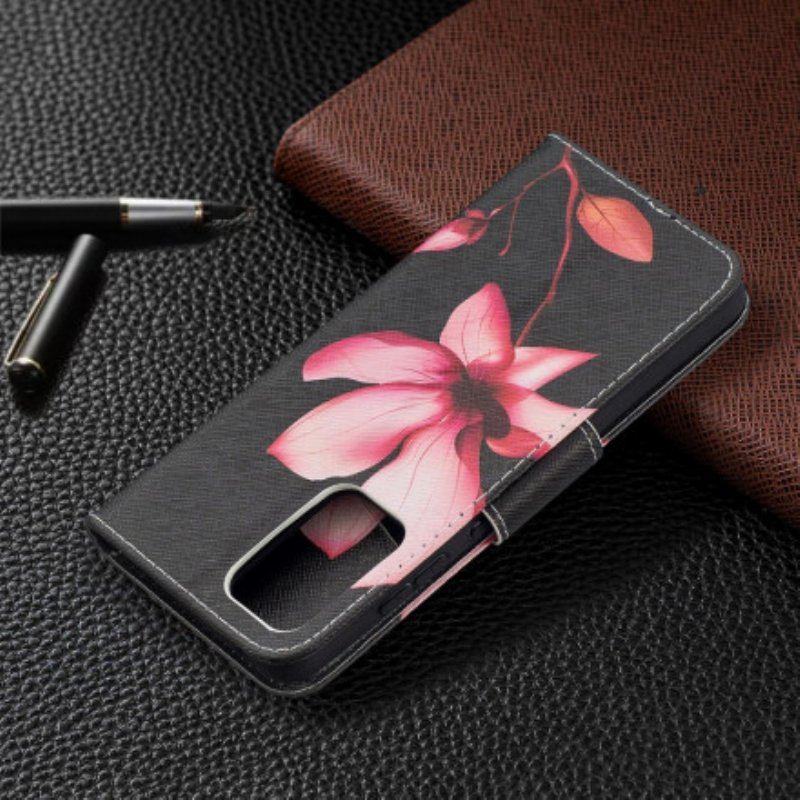Etui Folio do Samsung Galaxy A52 4G / A52 5G / A52s 5G Różowy Kwiat