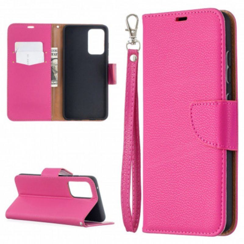 Etui Folio do Samsung Galaxy A52 4G / A52 5G / A52s 5G Skórzany Futerał Liczi Rabat Ukośne