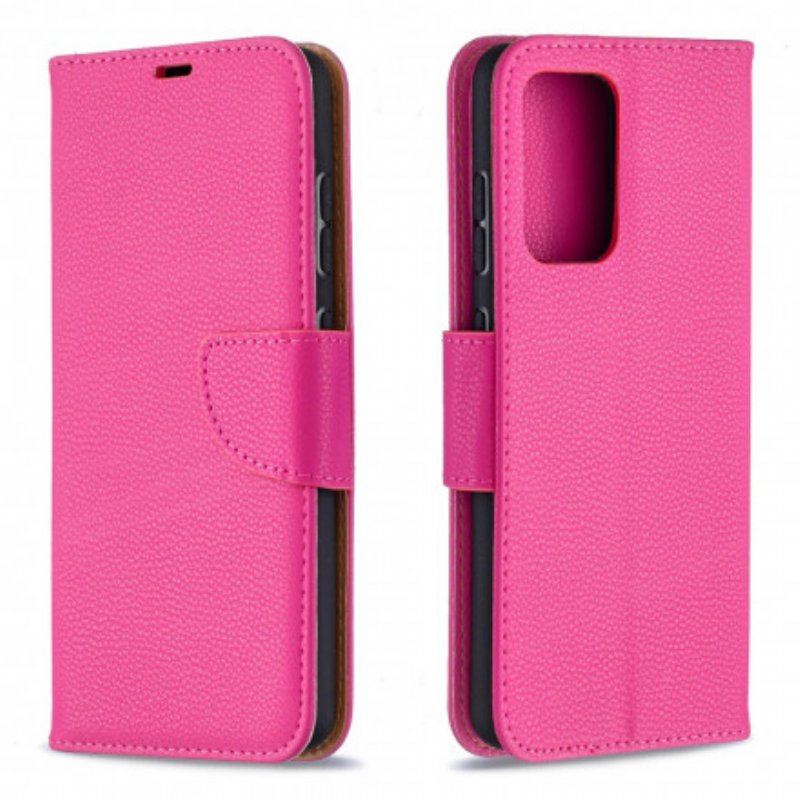 Etui Folio do Samsung Galaxy A52 4G / A52 5G / A52s 5G Skórzany Futerał Liczi Rabat Ukośne
