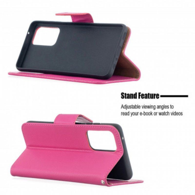 Etui Folio do Samsung Galaxy A52 4G / A52 5G / A52s 5G Skórzany Futerał Liczi Rabat Ukośne