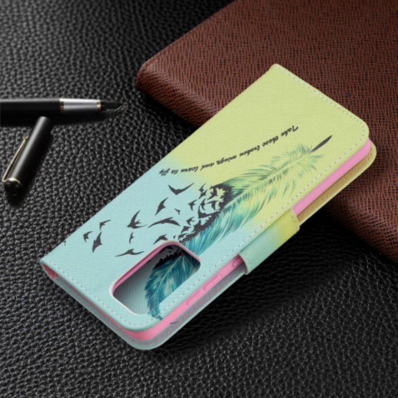 Etui Folio do Samsung Galaxy A52 4G / A52 5G / A52s 5G Uczyć Się Latać