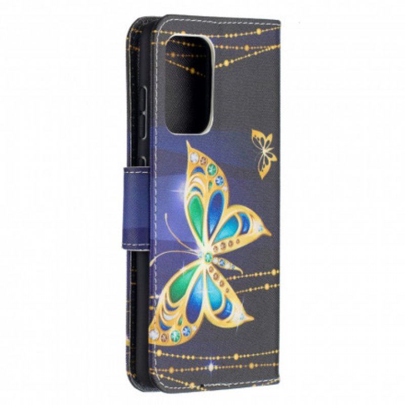Etui Folio do Samsung Galaxy A52 4G / A52 5G / A52s 5G Złote Motyle