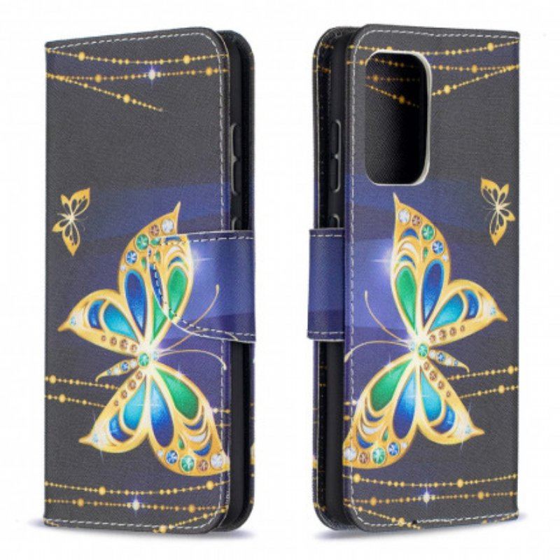 Etui Folio do Samsung Galaxy A52 4G / A52 5G / A52s 5G Złote Motyle