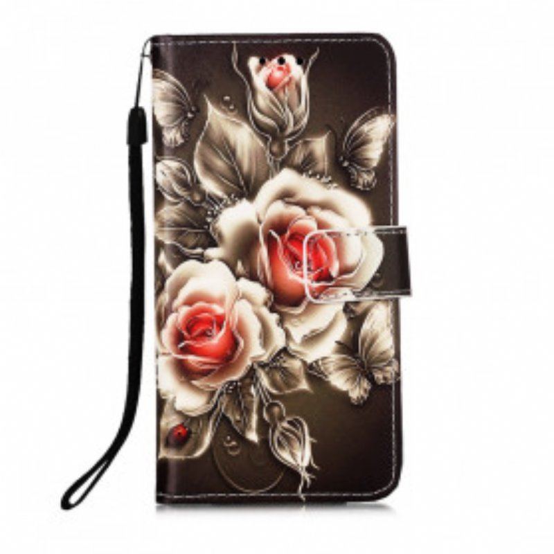 Etui Folio do Samsung Galaxy A52 4G / A52 5G / A52s 5G Złote Róże
