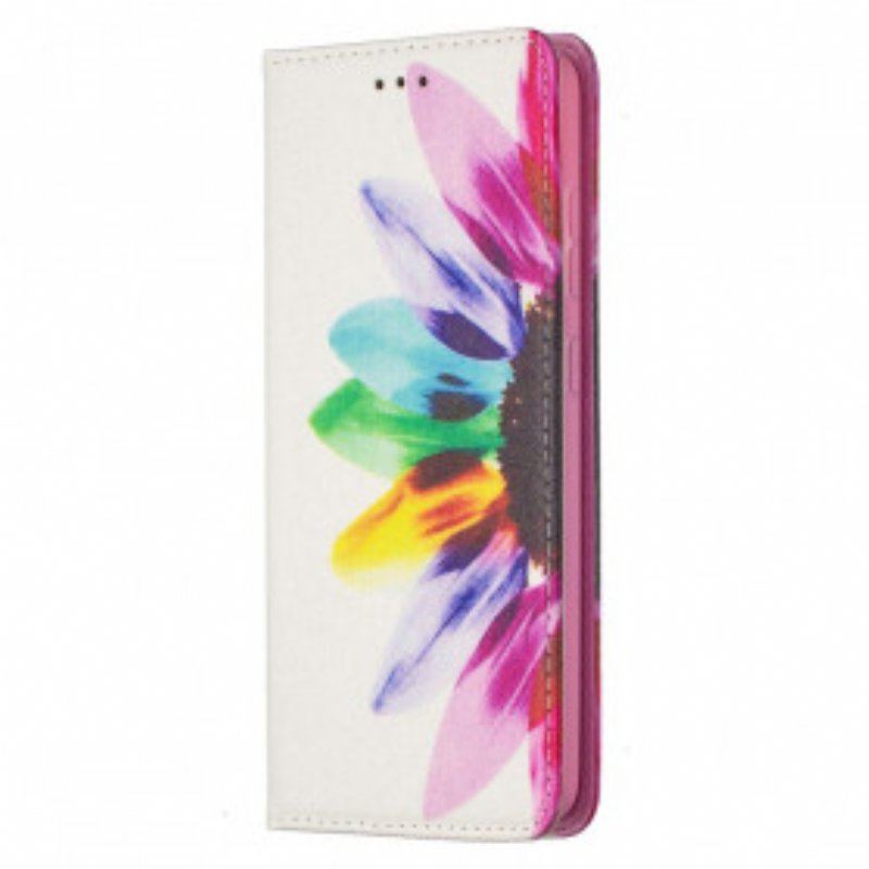 Etui Na Telefon do Samsung Galaxy A52 4G / A52 5G / A52s 5G Etui Folio Akwarela Kwiat