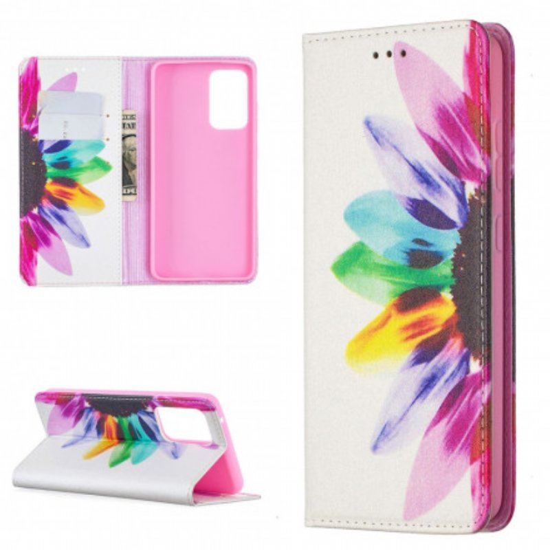 Etui Na Telefon do Samsung Galaxy A52 4G / A52 5G / A52s 5G Etui Folio Akwarela Kwiat
