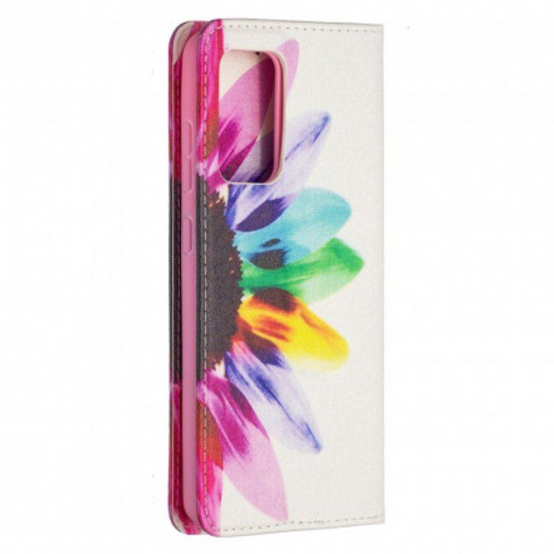Etui Na Telefon do Samsung Galaxy A52 4G / A52 5G / A52s 5G Etui Folio Akwarela Kwiat