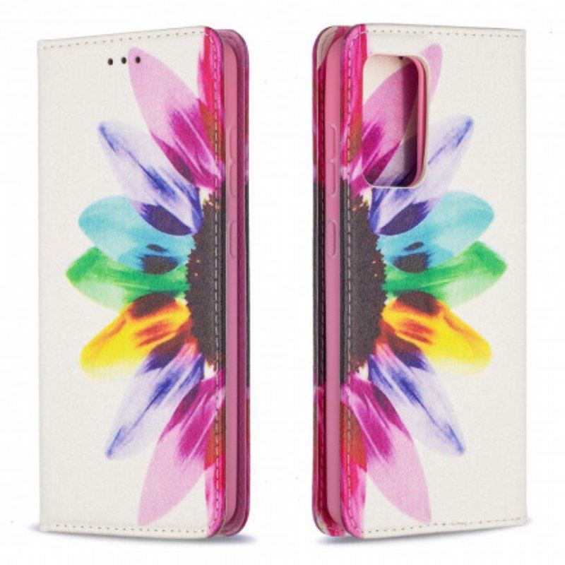 Etui Na Telefon do Samsung Galaxy A52 4G / A52 5G / A52s 5G Etui Folio Akwarela Kwiat
