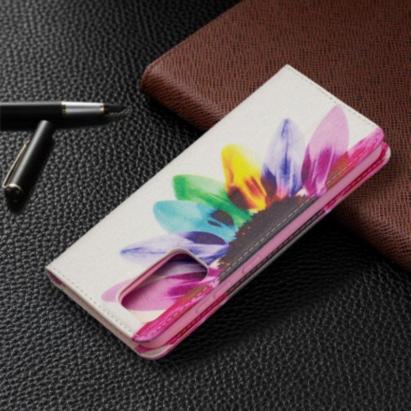 Etui Na Telefon do Samsung Galaxy A52 4G / A52 5G / A52s 5G Etui Folio Akwarela Kwiat