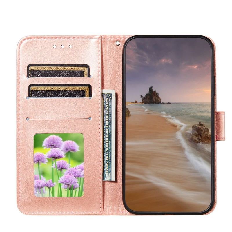 Etui Folio do Samsung Galaxy A32 4G Faux Leather Lace Design