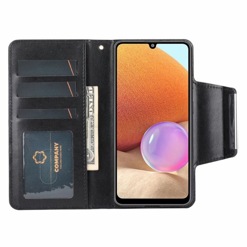Futerały Etui Folio do Samsung Galaxy A32 4G Diamentowe Kwiaty