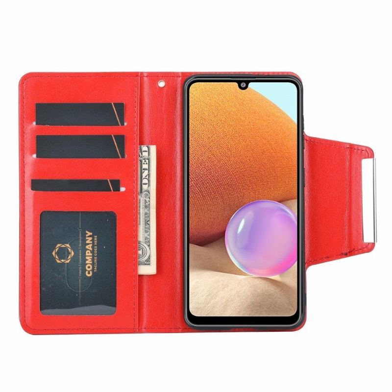 Futerały Etui Folio do Samsung Galaxy A32 4G Diamentowe Kwiaty