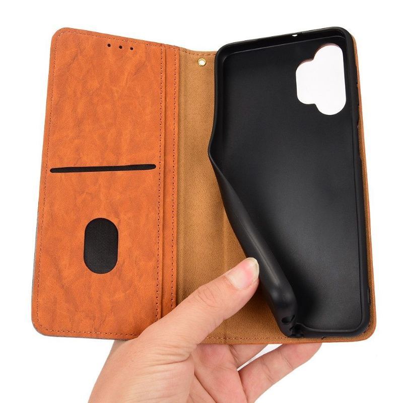 Skórzany Futerał do Samsung Galaxy A32 4G Anti-fall Etui Folio Ze Sztucznej Skóry W Stylu Retro
