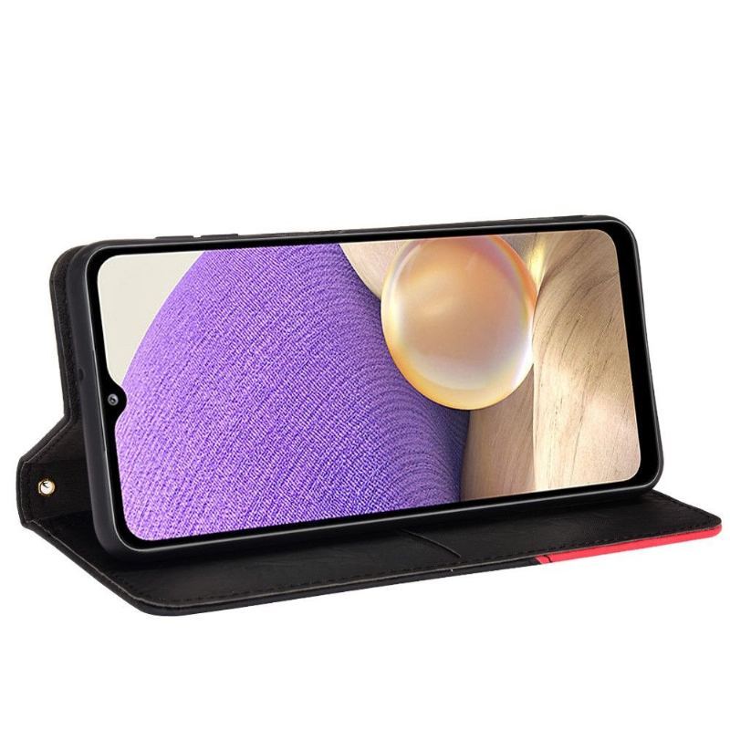 Skórzany Futerał do Samsung Galaxy A32 4G Anti-fall Etui Folio Ze Sztucznej Skóry W Stylu Retro