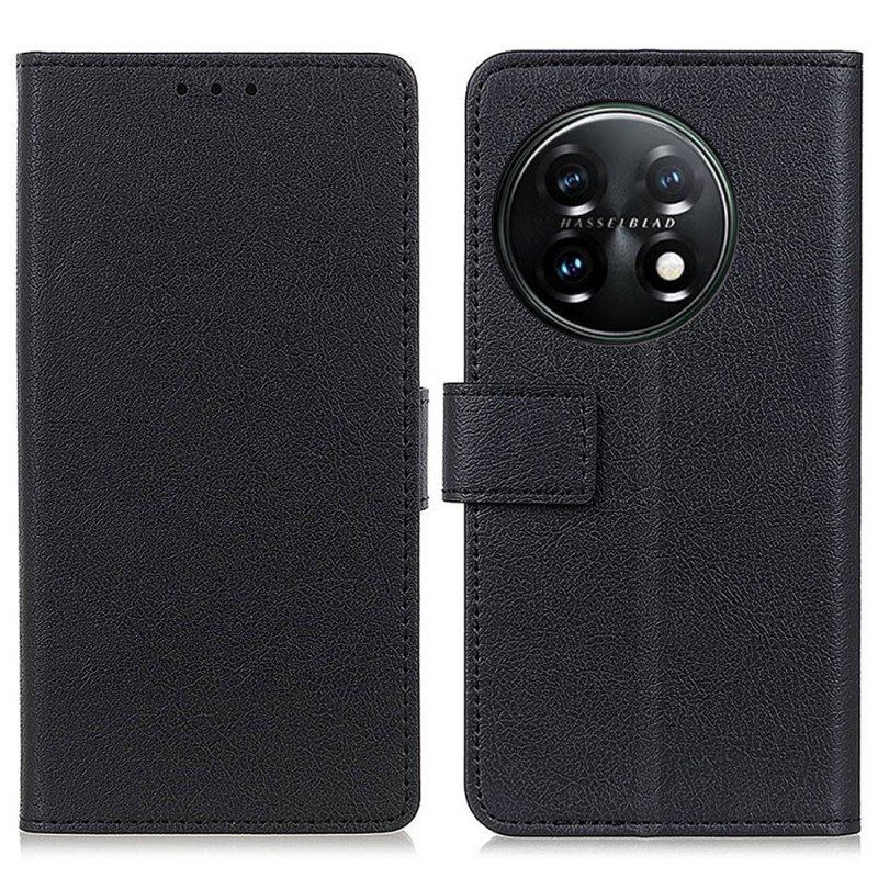 Etui Folio do OnePlus 11 5G Klasyczny Efekt Skóry