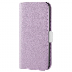 Etui Na Telefon do iPhone 14 Etui Folio Sztuczna Skóra Liczi